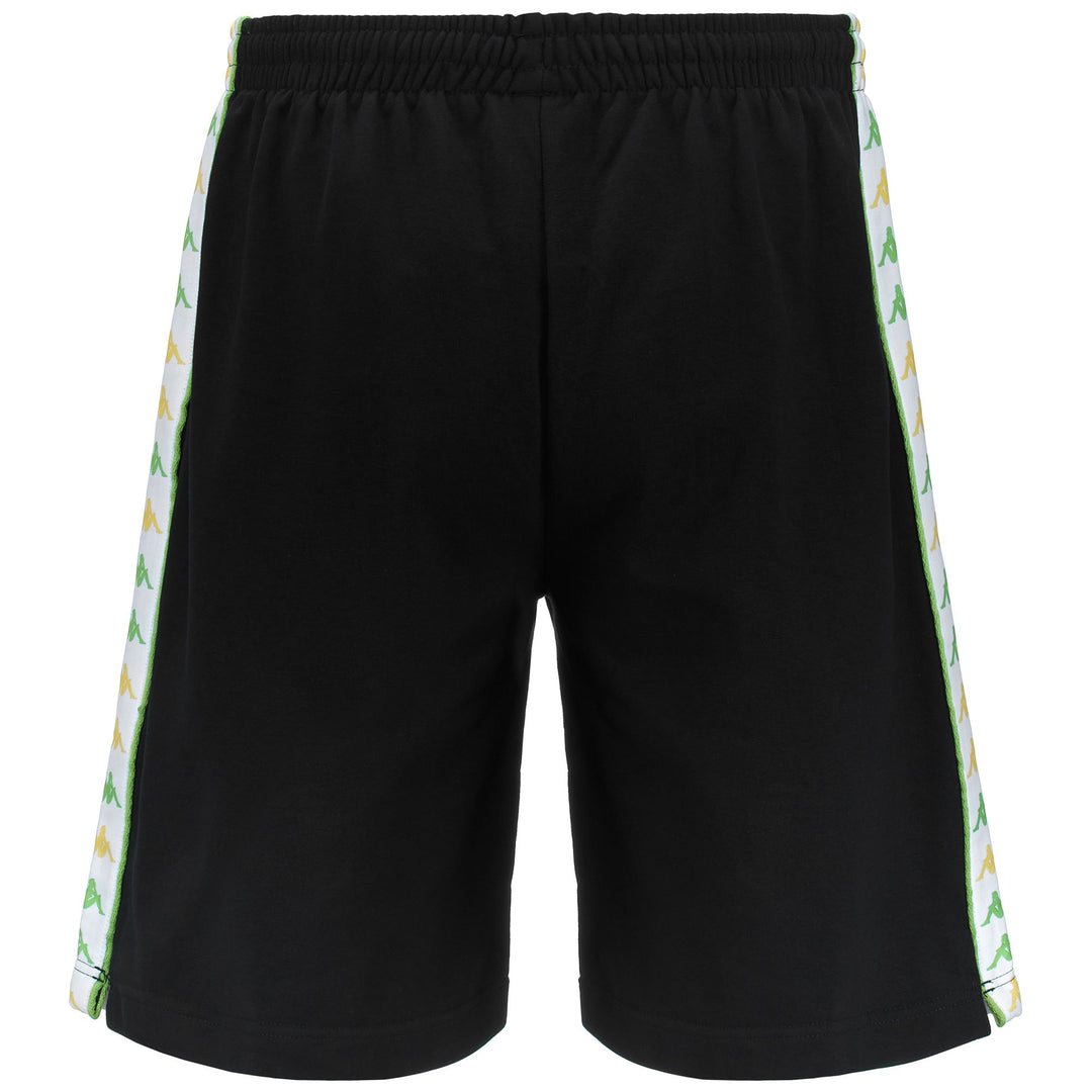 Shorts Man 222 BANDA TREADSI Sport  Shorts BLACK-WHITE-GREEN DUSTY Dressed Side (jpg Rgb)		