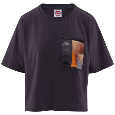 T-ShirtsTop Woman 222 BANDA GRISHA GRAPHIK T-Shirt GREY COAL-GREY-ORANGE Photo (jpg Rgb)			