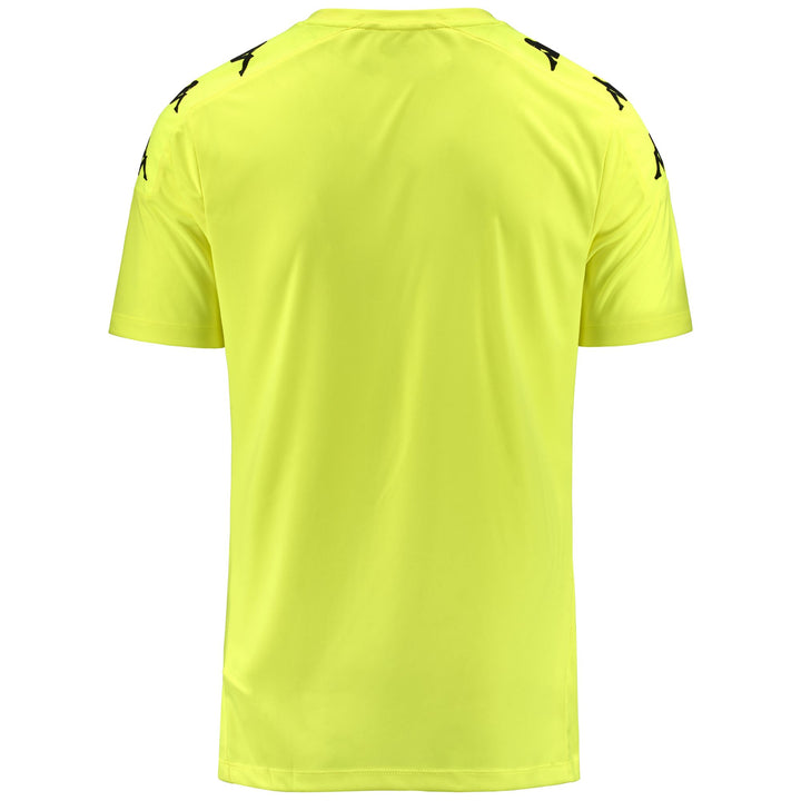 Active Jerseys Man KAPPA4FOOTBALL GIANTO Shirt NEON YELLOW Dressed Side (jpg Rgb)		