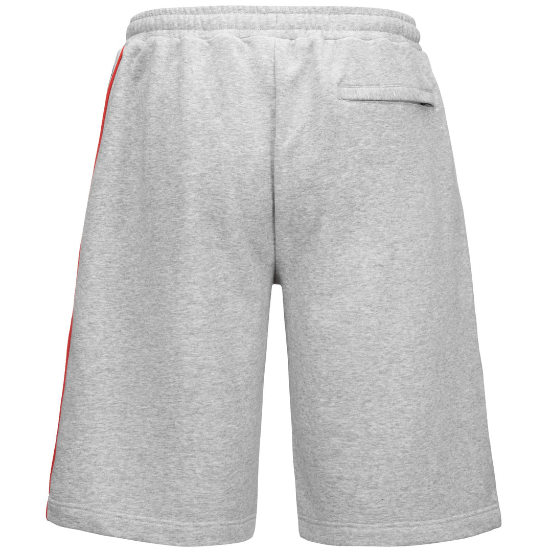 Shorts Man 222 BANDA SURRO Sport  Shorts GREY MD MEL-WHITE ANTIQUE-RED Dressed Side (jpg Rgb)		