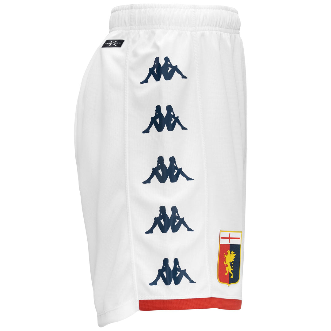 Shorts Man KOMBAT RYDER GENOA Sport  Shorts WHITE-RED Dressed Back (jpg Rgb)		