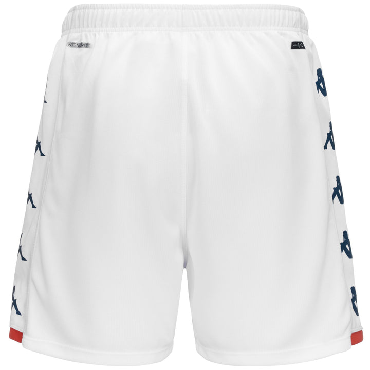 Shorts Man KOMBAT RYDER GENOA Sport  Shorts WHITE-RED Dressed Side (jpg Rgb)		