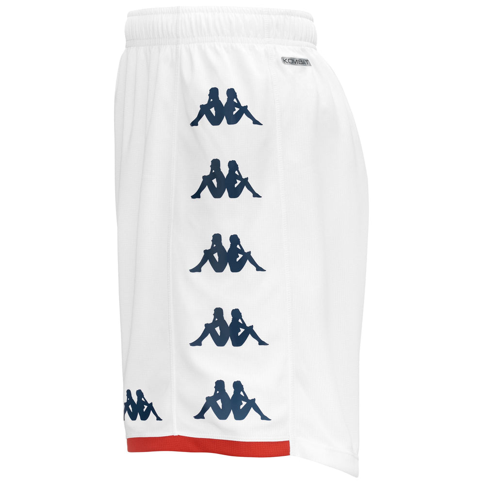 Shorts Man KOMBAT RYDER GENOA Sport  Shorts WHITE-RED Dressed Front (jpg Rgb)	