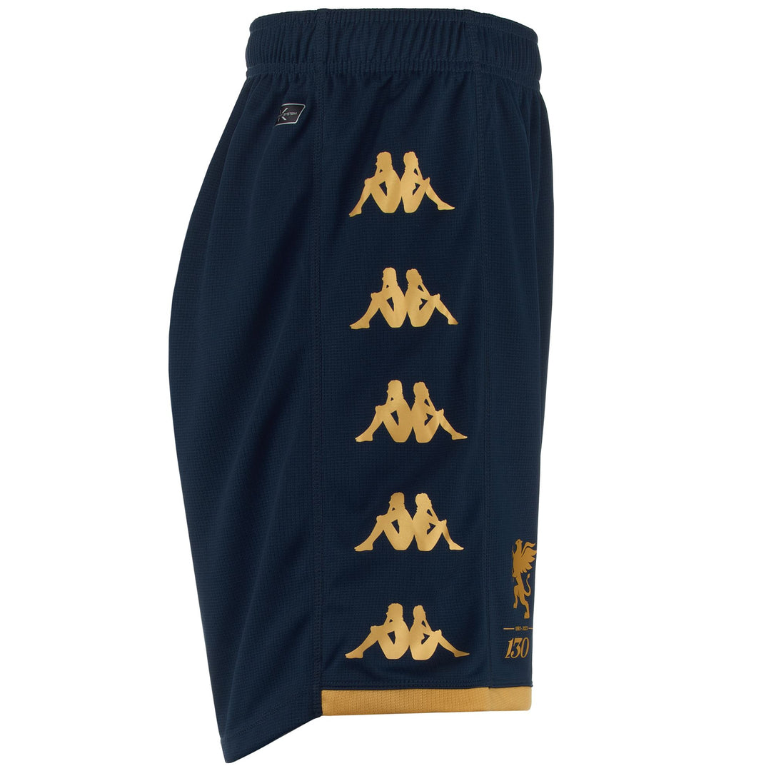 Shorts Man KOMBAT RYDER GENOA Sport  Shorts BLUE DK-YELLOW GOLD RICH Dressed Back (jpg Rgb)		