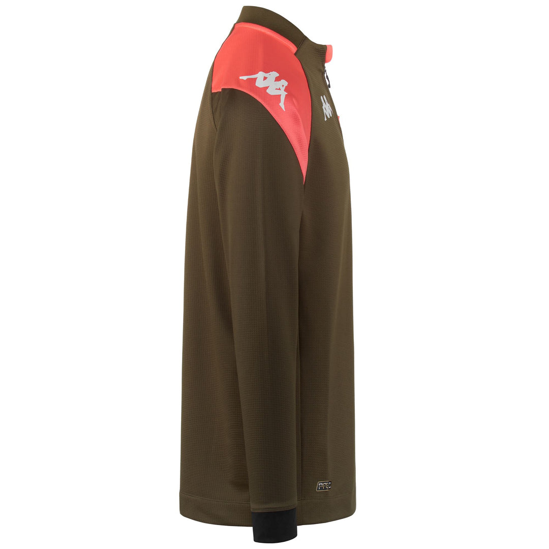 Fleece Man ABLAS PRO 7 GENOA Jumper BROWN OLIVA-ORANGE Dressed Back (jpg Rgb)		