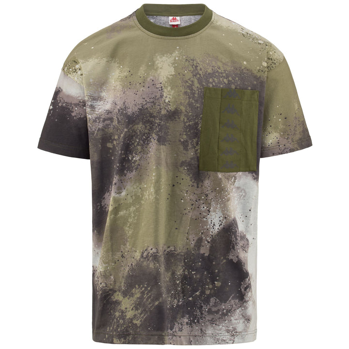 T-ShirtsTop Man 222 BANDA FAPO GRAPHIK T-Shirt GREEN PARSLEY - GREY GRAPHIK Photo (jpg Rgb)			