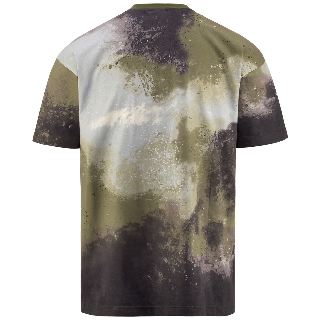T-ShirtsTop Man 222 BANDA FAPO GRAPHIK T-Shirt GREEN PARSLEY - GREY GRAPHIK Dressed Side (jpg Rgb)		