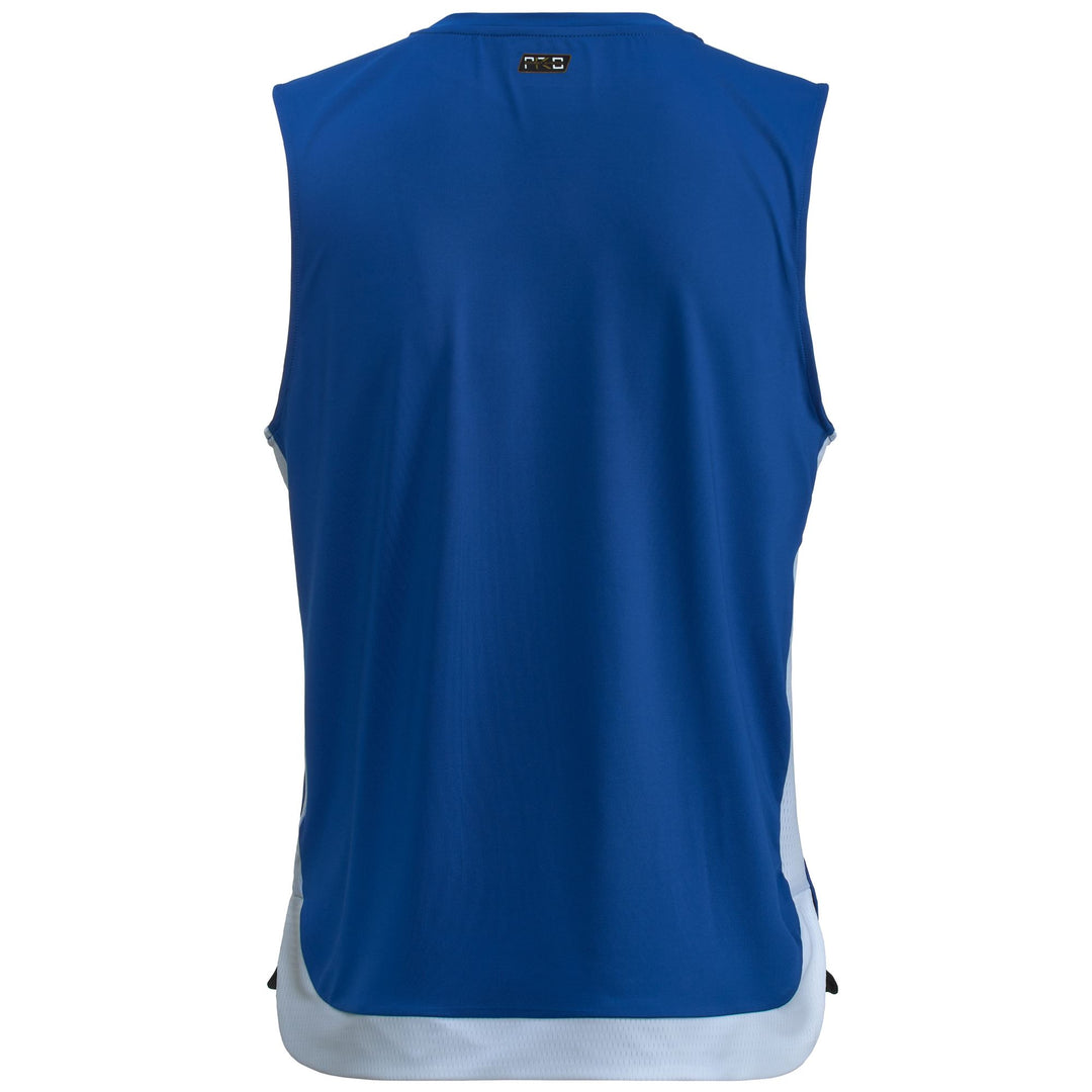 T-ShirtsTop Man KOMBAT DRUM Tank BLUE SAPPHIRE - BLACK - WHITE Dressed Side (jpg Rgb)		