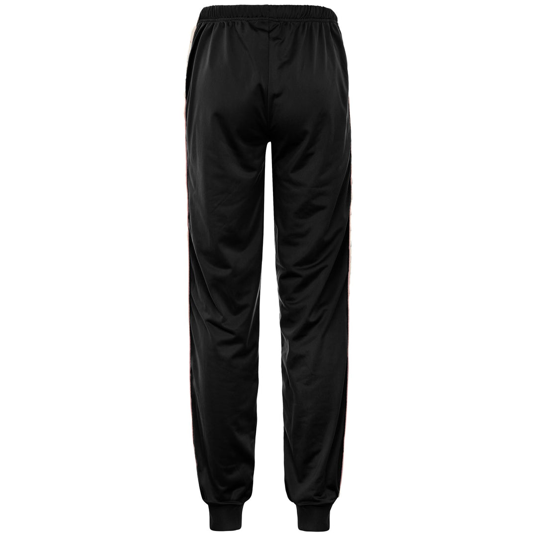 Pants Woman 222 BANDA WRASTORIAO SLIM Sport Trousers BLACK-BROWN CAMEO-VIOLET LAVANDER-WHITE CREAM Dressed Side (jpg Rgb)		