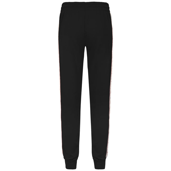 Pants Woman 222 BANDA BARNUO 2 Sport Trousers BLACK-BROWN CAMEO-VIOLET LAVANDER-WHITE CREAM Dressed Side (jpg Rgb)		