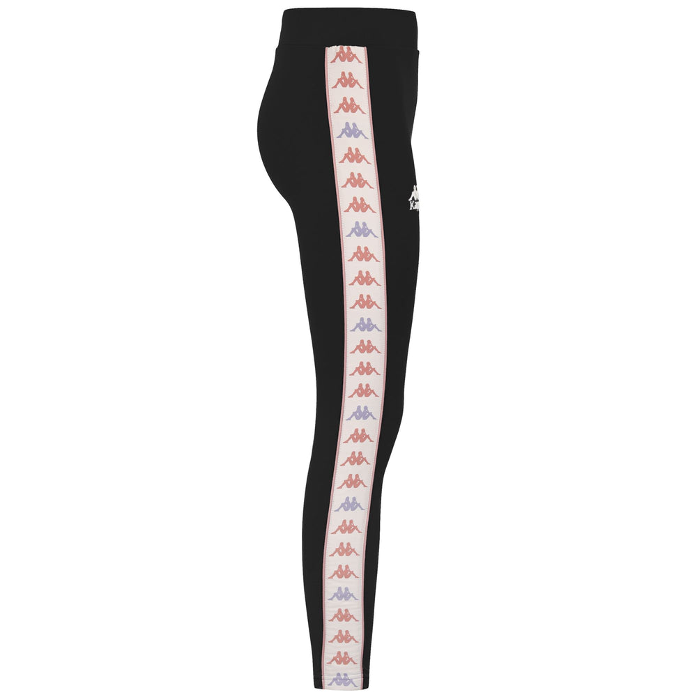 Pants Woman 222 BANDA ANENO 2 Sport Trousers BLACK-BROWN CAMEO-VIOLET LAVANDER-WHITE CREAM Dressed Front (jpg Rgb)	