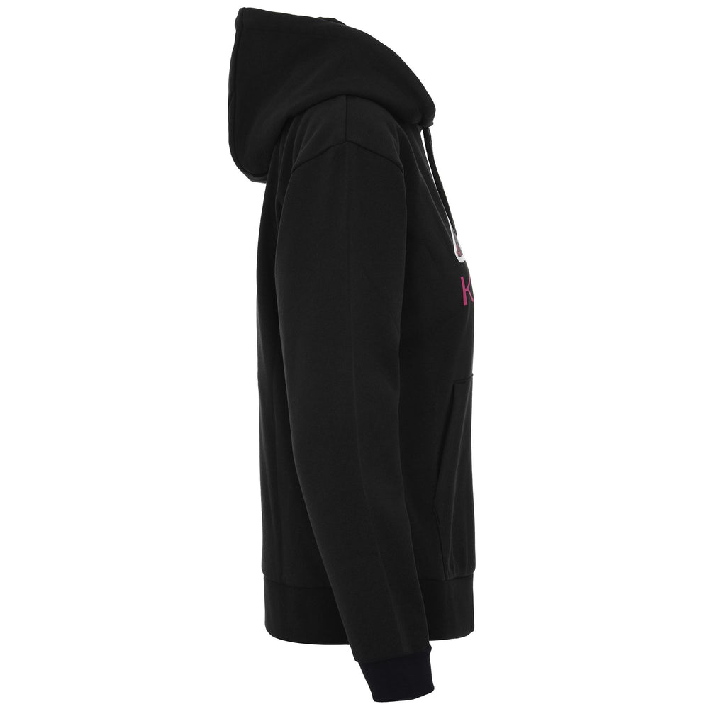 Fleece Woman LOGO EGLE Jumper BLACK Dressed Front (jpg Rgb)	