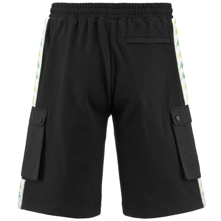 Shorts Man 222 BANDA SANCIO Sport  Shorts BLACK-WHITE-GREEN DUSTY Dressed Side (jpg Rgb)		