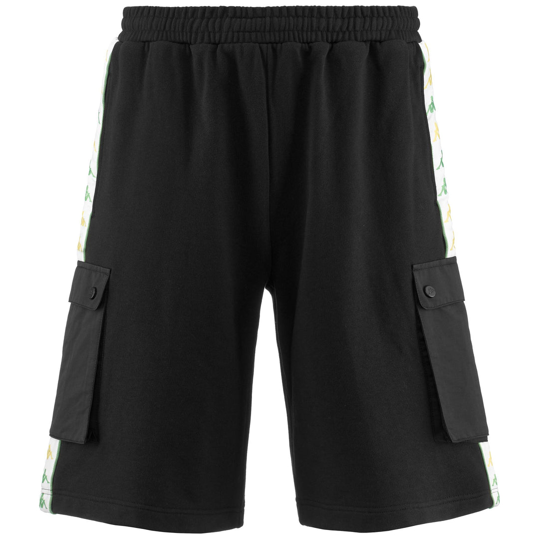 Shorts Man 222 BANDA SANCIO Sport  Shorts BLACK-WHITE-GREEN DUSTY Photo (jpg Rgb)			