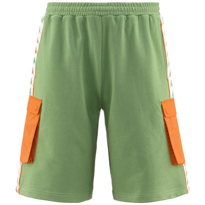 Shorts Man 222 BANDA SANCIO Sport  Shorts GREEN DUSTY-ORANGE RUST-WHITE Photo (jpg Rgb)			