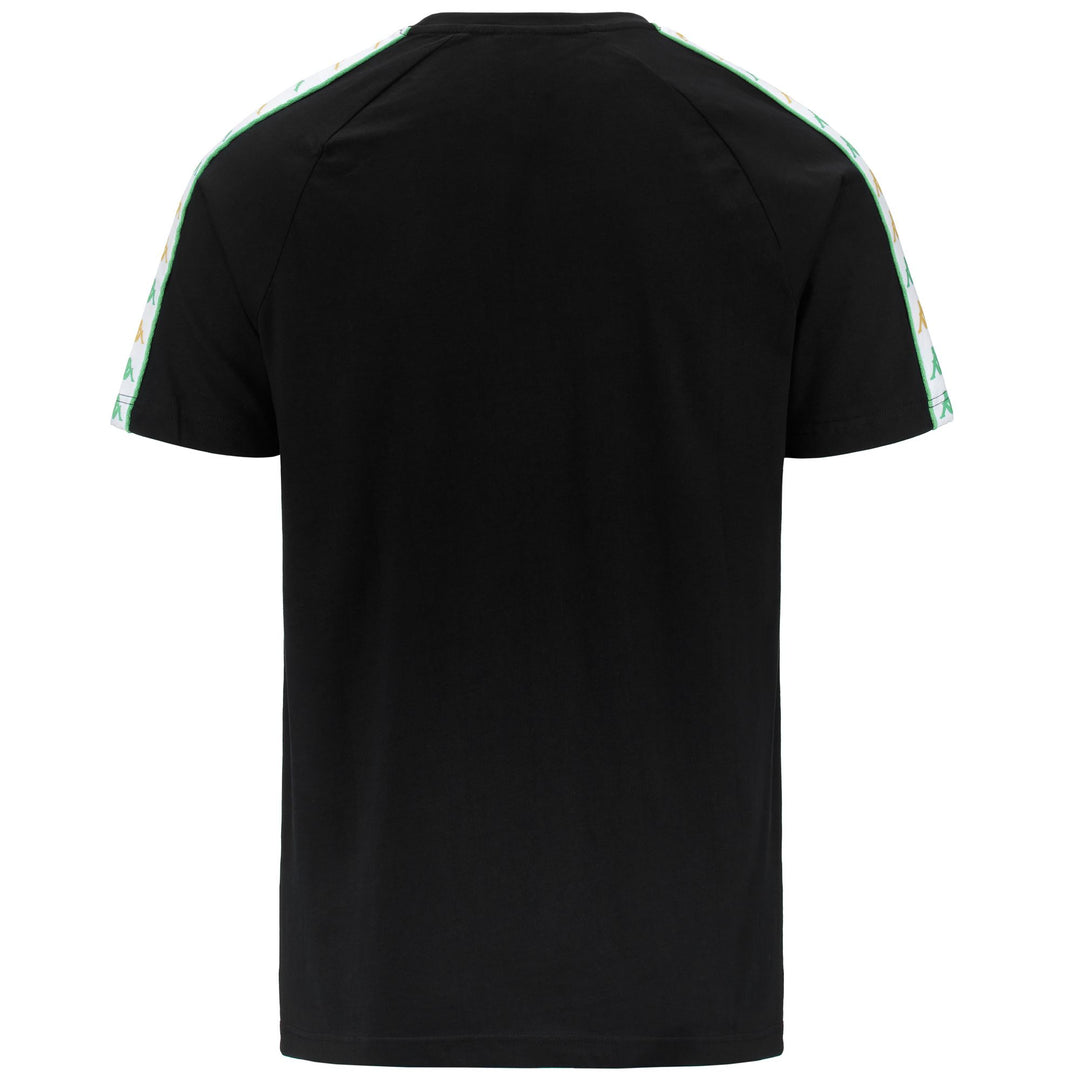 T-ShirtsTop Man 222 BANDA COENI SLIM T-Shirt BLACK-WHITE-GREEN DUSTY Dressed Side (jpg Rgb)		