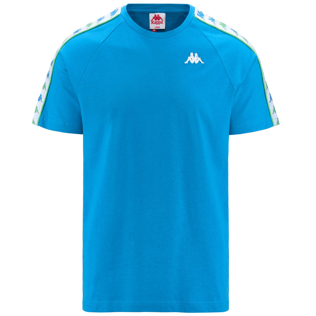 T-ShirtsTop Man 222 BANDA COENI SLIM T-Shirt BLUE SMURF-WHITE-GREEN DUSTY Photo (jpg Rgb)			