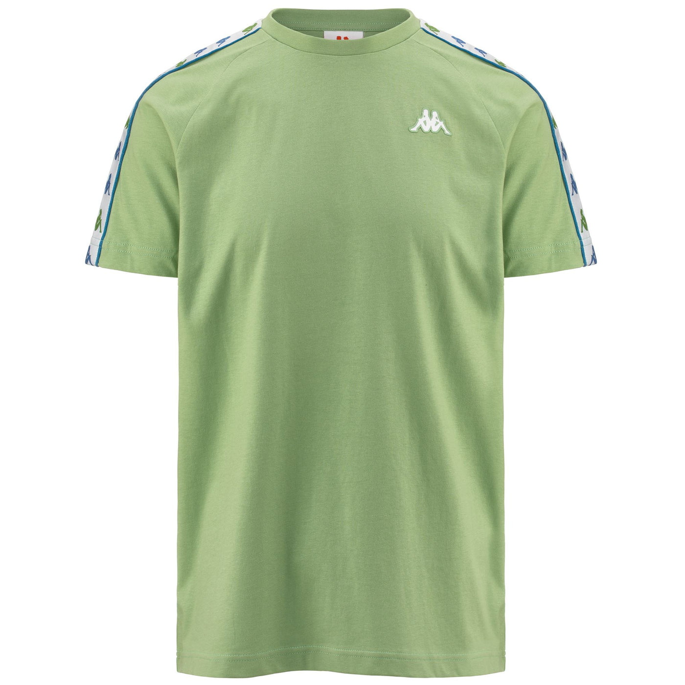 T-ShirtsTop Man 222 BANDA COENI SLIM T-Shirt GREEN DUSTY-WHITE-BLUE SMURF Photo (jpg Rgb)			