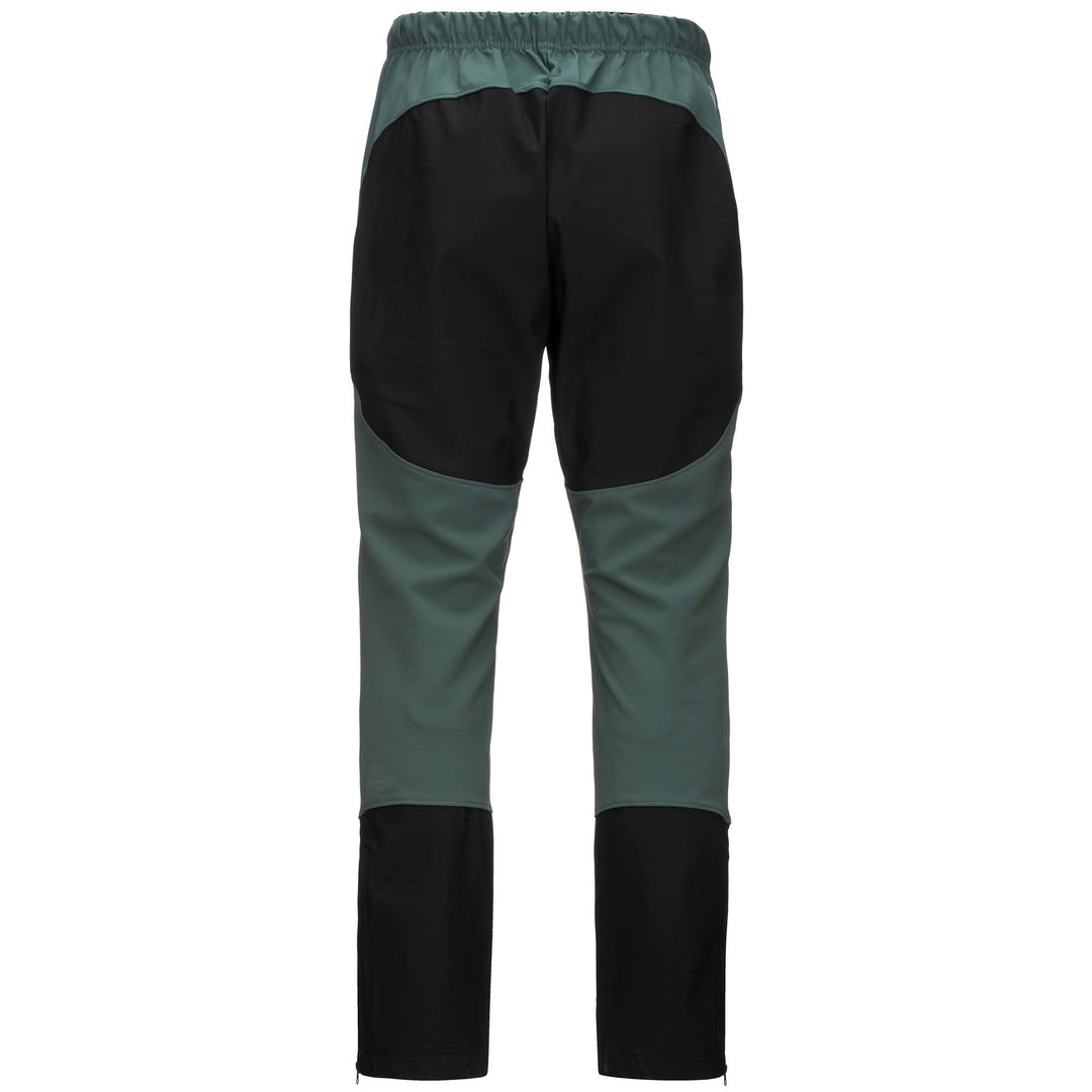 Pants Man 3CENTO   307 Sport Trousers GREEN DK FOREST - BLACK PURE Dressed Side (jpg Rgb)		