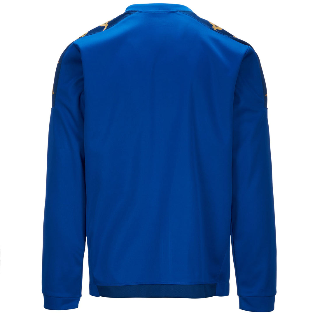 Fleece Man KAPPA4FOOTBALL GIULLIO Jacket BLUE SAPPHIRE-BLUE MD COBALT Dressed Side (jpg Rgb)		