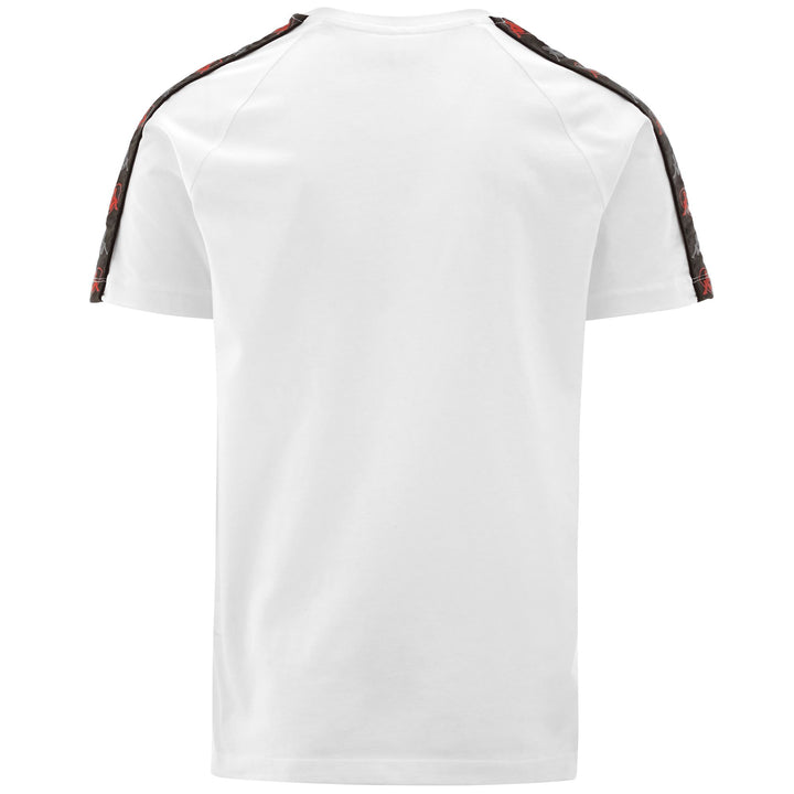T-ShirtsTop Man AUTHENTIC LEON T-Shirt WHITE-BLACK-GREY ANTHRACITE-RED Dressed Side (jpg Rgb)		