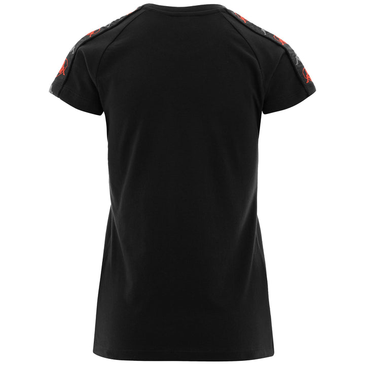 T-ShirtsTop Woman AUTHENTIC LINA T-Shirt BLACK-GREYDK-RED Dressed Side (jpg Rgb)		