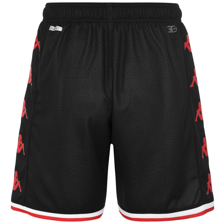 Shorts Man KOMBAT RYDER BARI Sport  Shorts BLACK-RED-WHITE Dressed Side (jpg Rgb)		