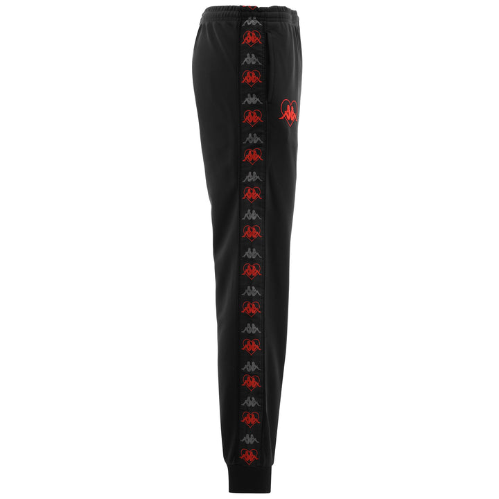 Pants Woman AUTHENTIC LUNA Sport Trousers BLACK-GREYDK-RED Dressed Front (jpg Rgb)	