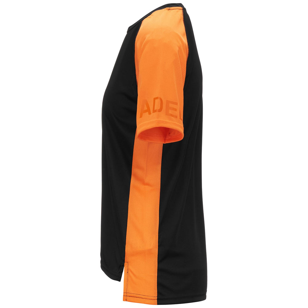 Active Jerseys Man KOMBAT PADEL EDAGOR Shirt BLACK - ORANGE VIBRANT Dressed Front (jpg Rgb)	