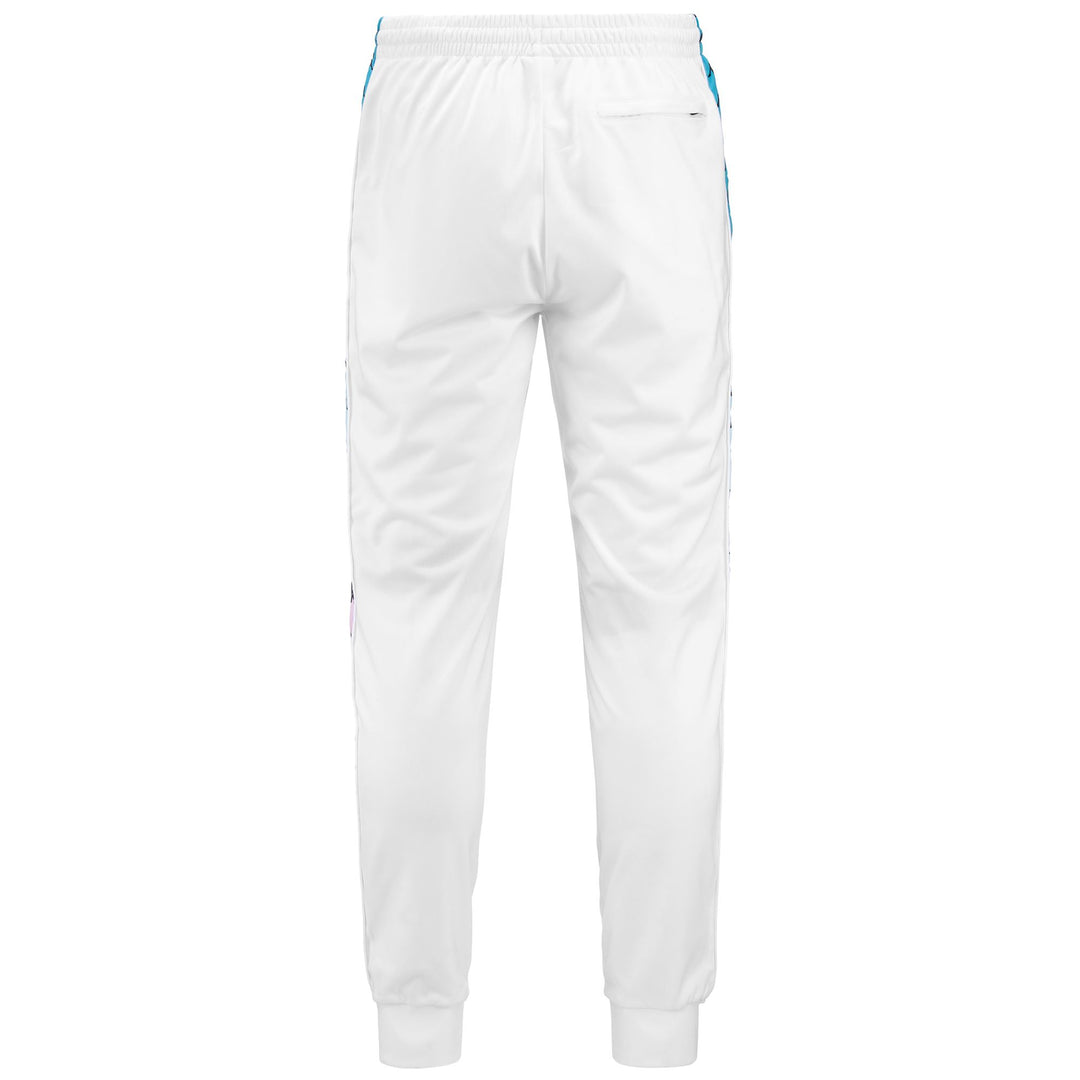Pants Man 222 BANDA RASTORIA DEGRADE Sport Trousers WHITE-TURQUOISE-FUXIA Dressed Side (jpg Rgb)		