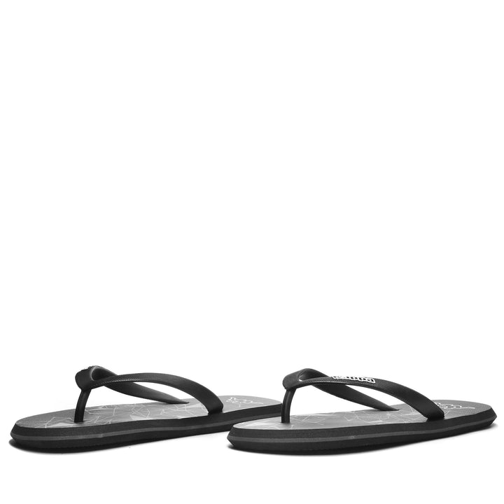 Flip-Flops Man LOGO NORDER Thongs BLACK - WHITE Detail (jpg Rgb)			