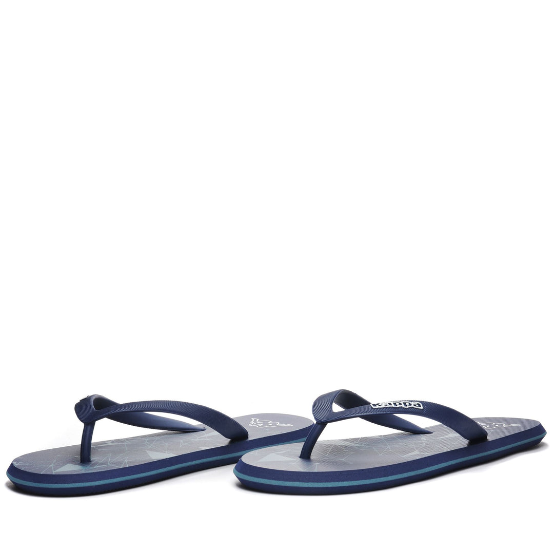 Flip-Flops Man LOGO NORDER Thongs BLUE MARINE - WHITE Detail (jpg Rgb)			
