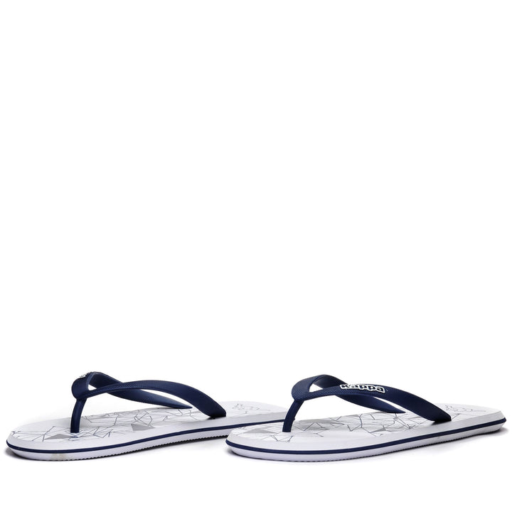Flip-Flops Man LOGO NORDER Thongs WHITE - BLUE MARINE Detail (jpg Rgb)			