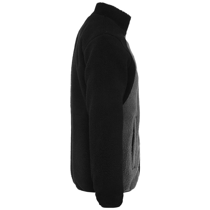 Fleece Man AUTHENTIC TECH VINGT Jacket BLACK SMOKE-GREY STEEL Dressed Front (jpg Rgb)	