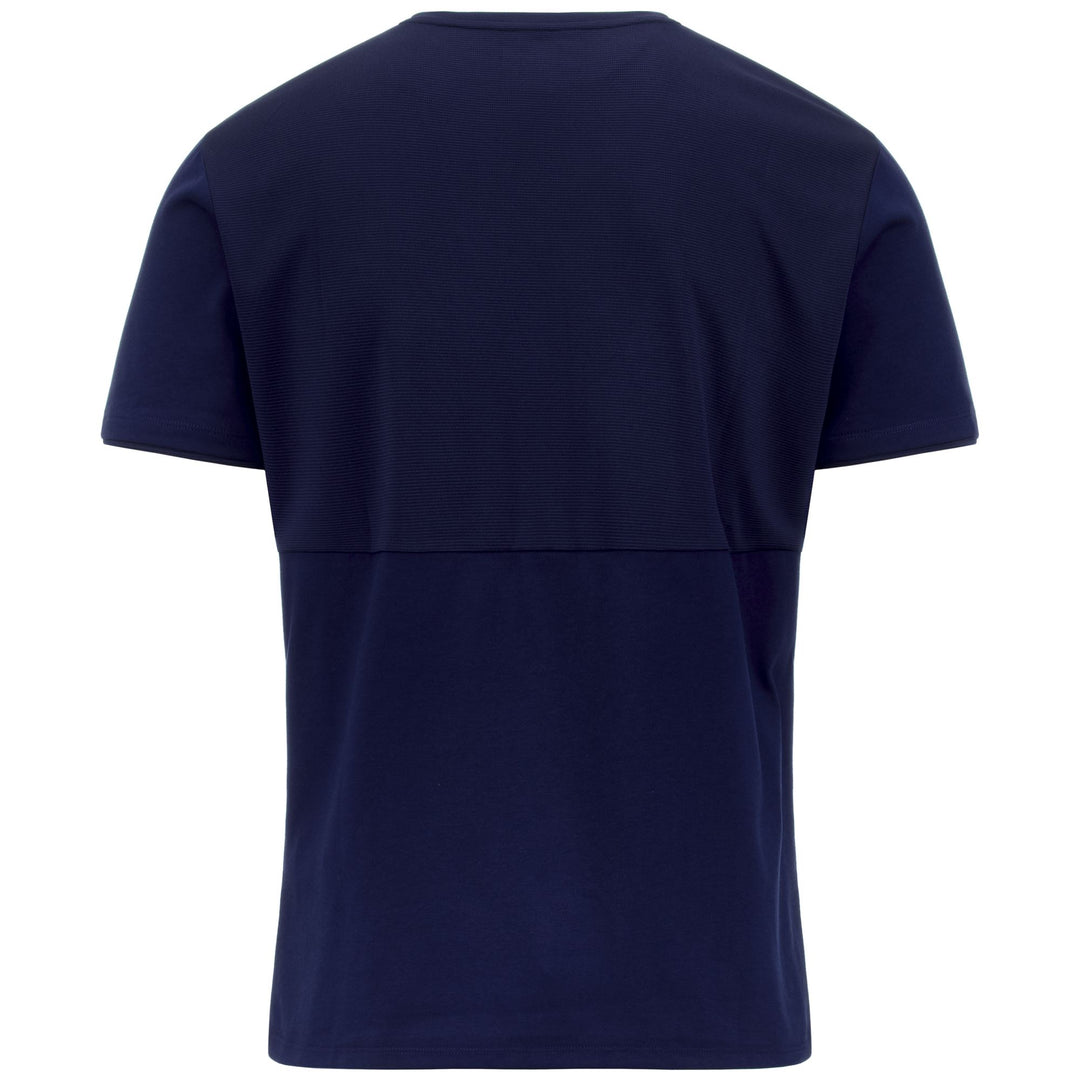 T-ShirtsTop Man KAPPA4FOOTBALL NAYBA T-Shirt BLUE DEPTHS-DK BLUE Dressed Side (jpg Rgb)		