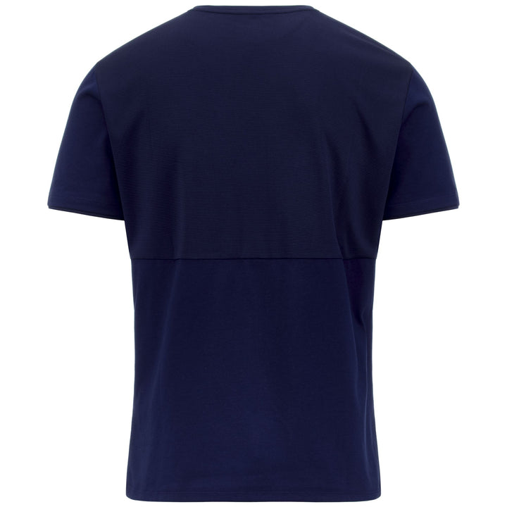 T-ShirtsTop Man KAPPA4FOOTBALL NAYBA T-Shirt BLUE DEPTHS-DK BLUE Dressed Side (jpg Rgb)		