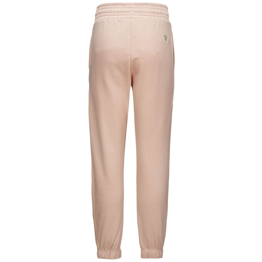 Pants Woman AUTHENTIC VEGHY Sport Trousers PINK SKIN - WHITE ASPARAGUS Dressed Side (jpg Rgb)		