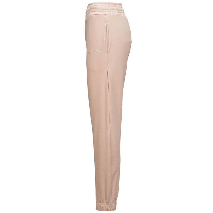 Pants Woman AUTHENTIC VEGHY Sport Trousers PINK SKIN - WHITE ASPARAGUS Dressed Back (jpg Rgb)		