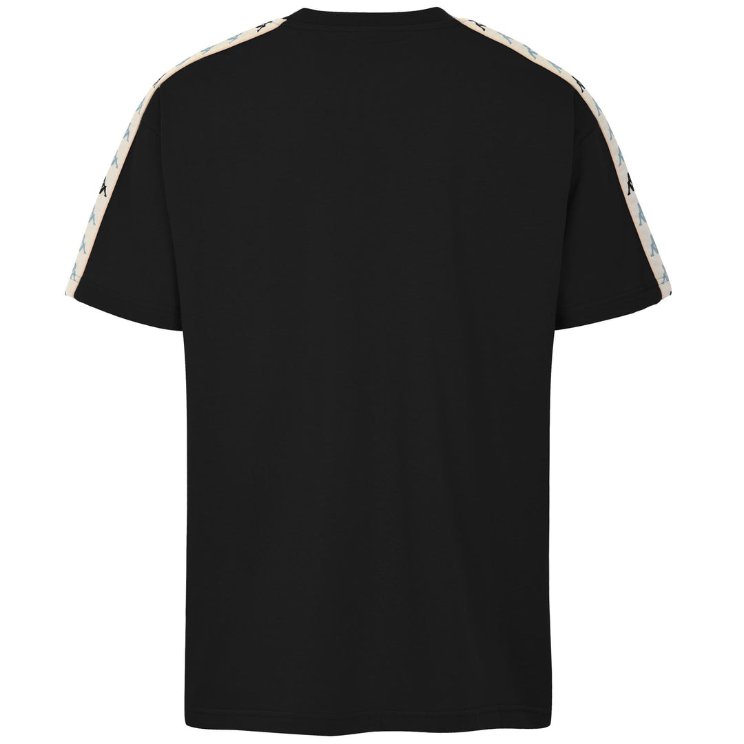 T-ShirtsTop Man 222 BANDA PAULO T-Shirt BLACK-BLUE STONE-WHITE CREAM-BEIGE Dressed Side (jpg Rgb)		