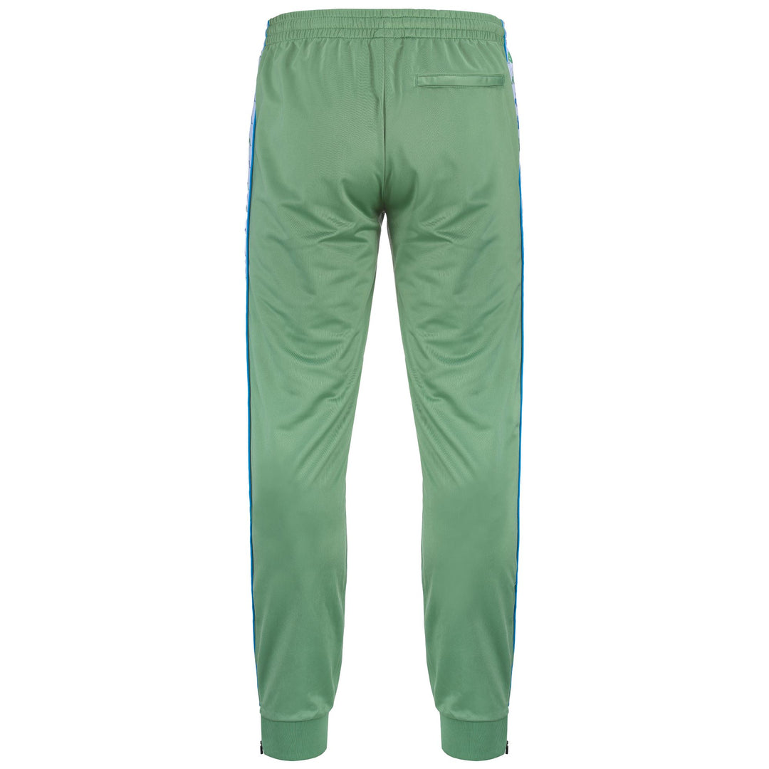 Pants Man 222 BANDA RASTORIAI SLIM Sport Trousers GREEN DUSTY-WHITE-BLUE SMURF Dressed Side (jpg Rgb)		