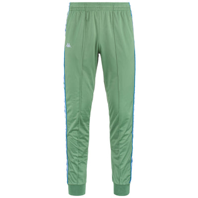 Pants Man 222 BANDA RASTORIAI SLIM Sport Trousers GREEN DUSTY-WHITE-BLUE SMURF Photo (jpg Rgb)			