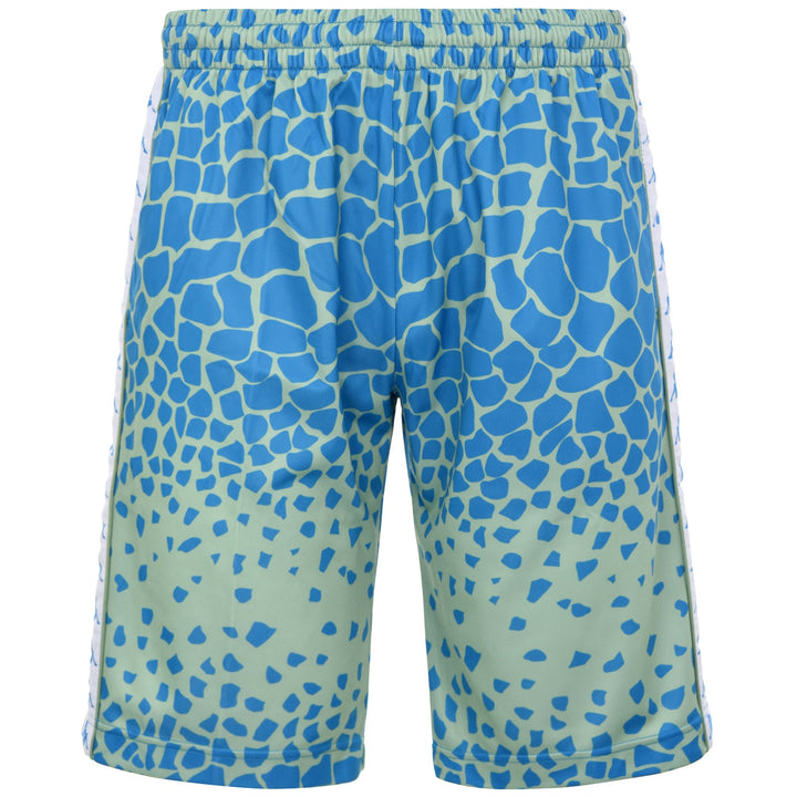 Shorts Man 222 BANDA SAIO GRAPHIK Sport  Shorts GREEN DUSTY-BLUE SMURF GRAPHIK - WHITE Photo (jpg Rgb)			