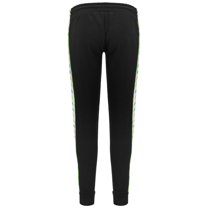 Pants Woman 222 BANDA BARNUI 2 Sport Trousers BLACK-WHITE-GREEN DUSTY Dressed Side (jpg Rgb)		