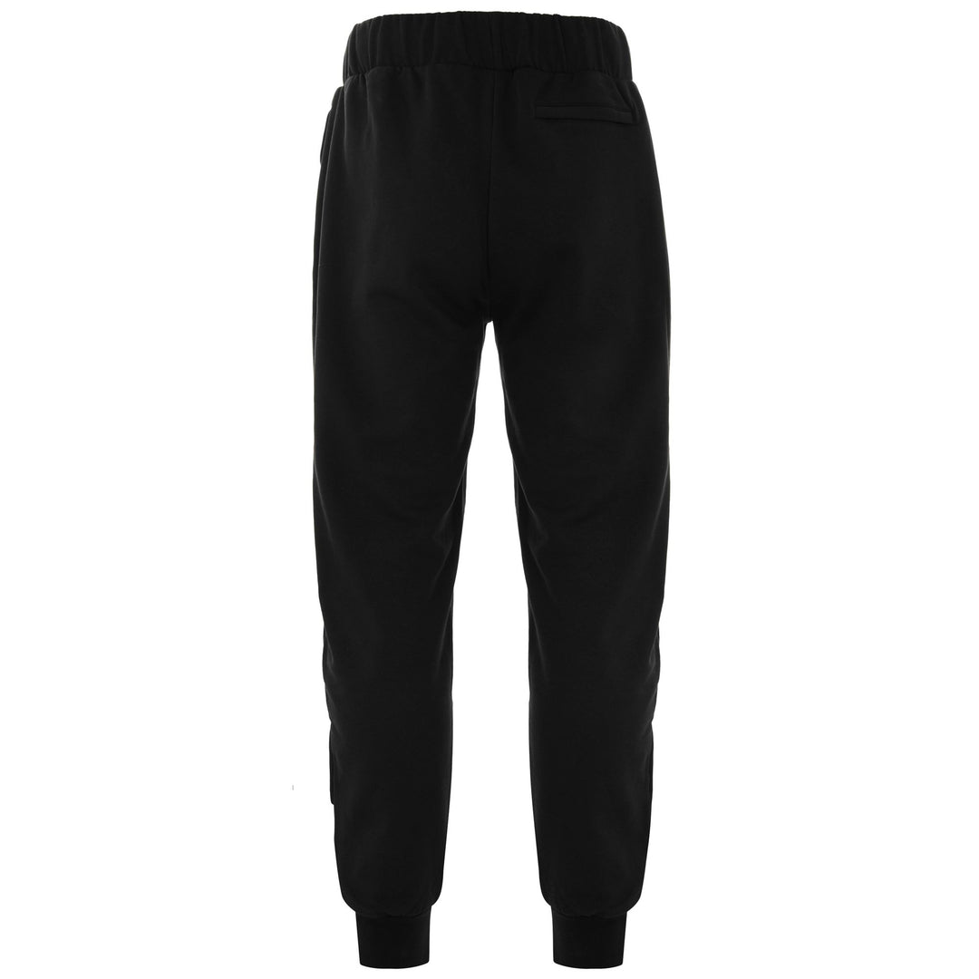 Pants Man AUTHENTIC HELL RATON JAMES Sport Trousers BLACK - ORANGE MARIGOLD Dressed Side (jpg Rgb)		