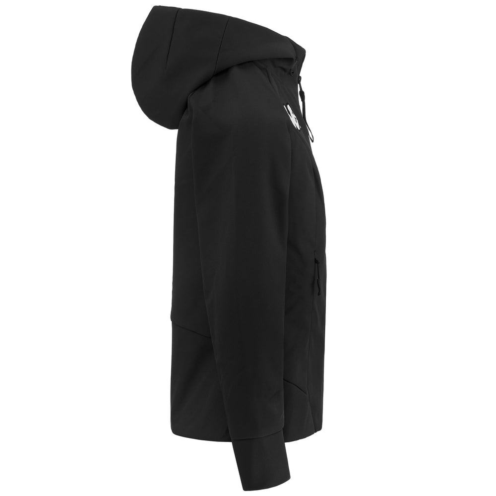 Fleece Woman 6CENTO  688J Jacket BLACK LT-BLACK Dressed Front (jpg Rgb)	
