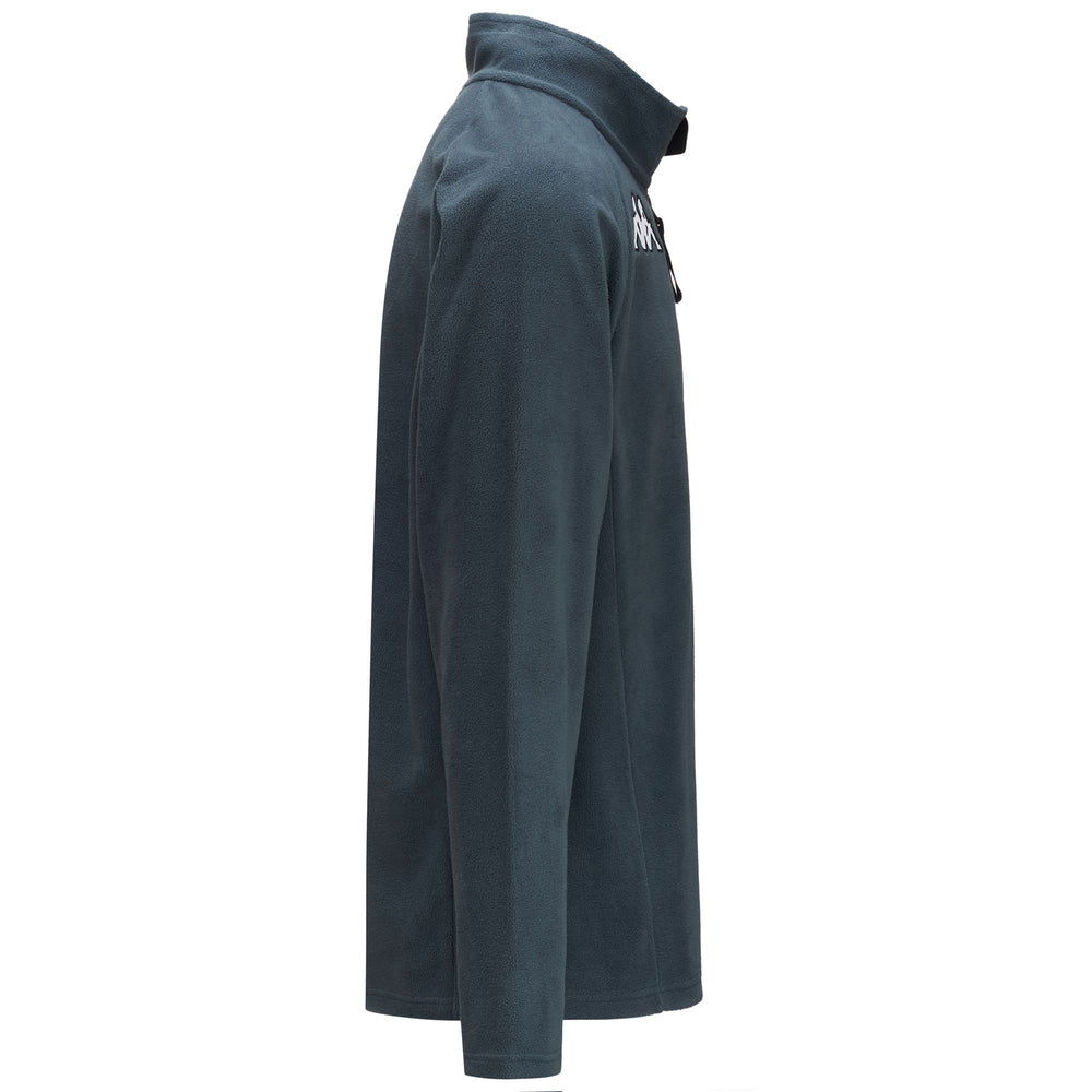 Fleece Unisex 6CENTO 687BFZ Jacket GREY ASPHALT-BLACK Dressed Front (jpg Rgb)	