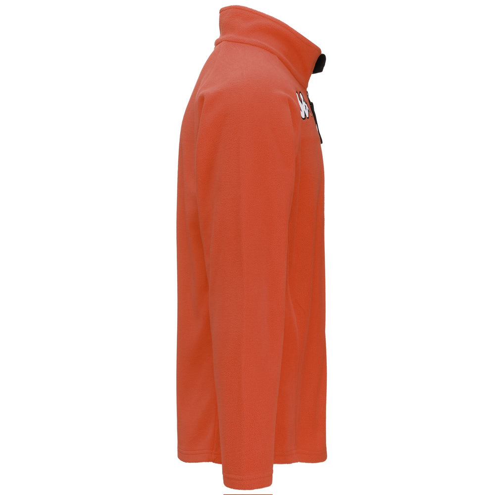 Fleece Unisex 6CENTO 687BFZ Jacket ORANGE SMUTTY Dressed Front (jpg Rgb)	
