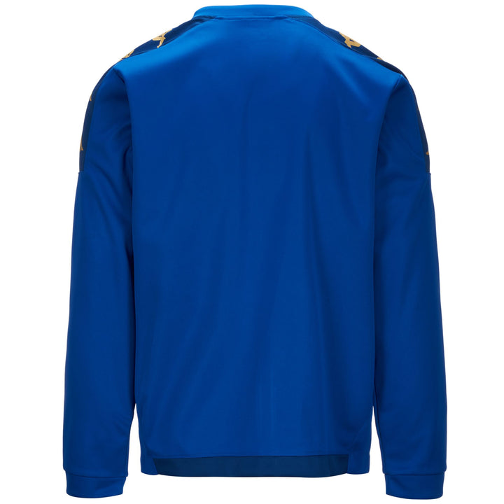 Fleece Man KAPPA4FOOTBALL GAVERNO Jumper BLUE SAPPHIRE-BLUE MD COBALT Dressed Side (jpg Rgb)		