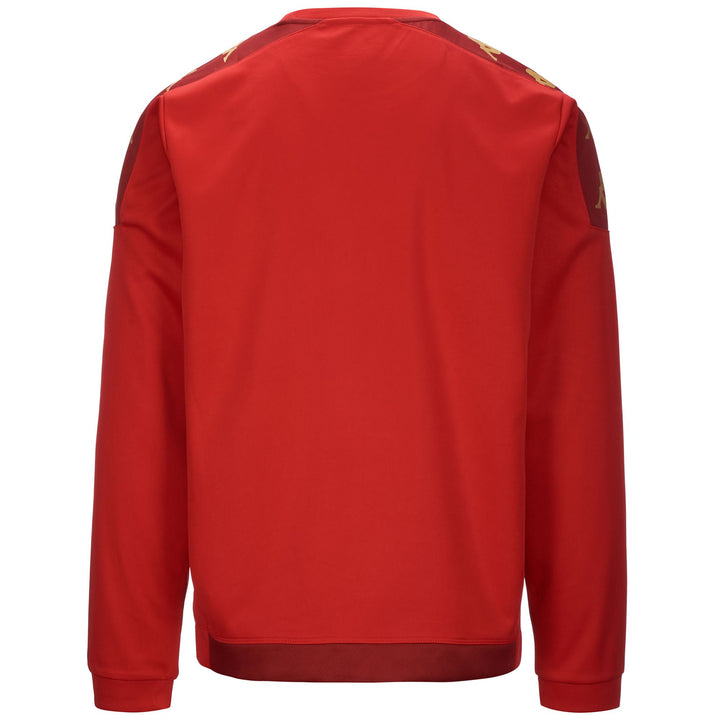 Fleece Man KAPPA4FOOTBALL GAVERNO Jumper RED-RED DK DAHLIA Dressed Side (jpg Rgb)		