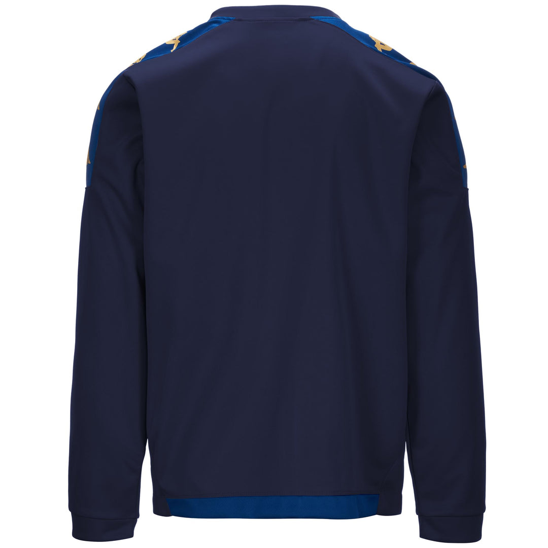 Fleece Man KAPPA4FOOTBALL GAVERNO Jumper BLUE MARINE-BLUE MD COBALT Dressed Side (jpg Rgb)		